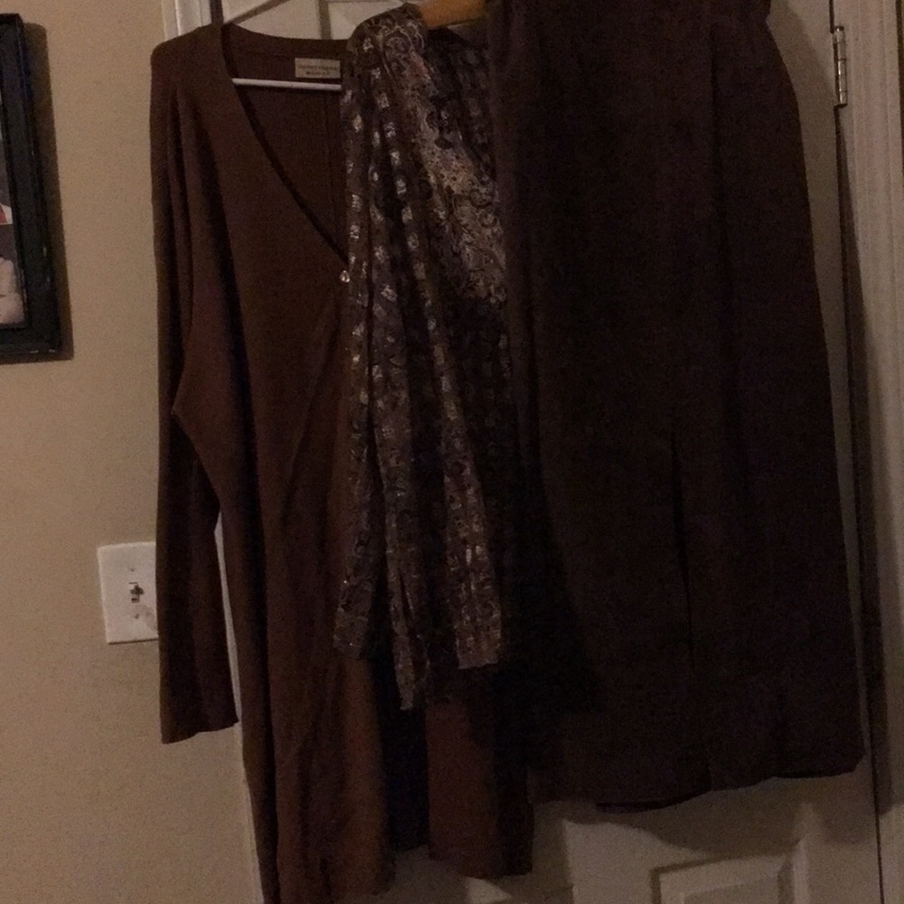 Long apostrophe brown sweather 24/26w blouse